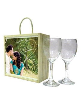 Personalised Wine Glass Gift Box